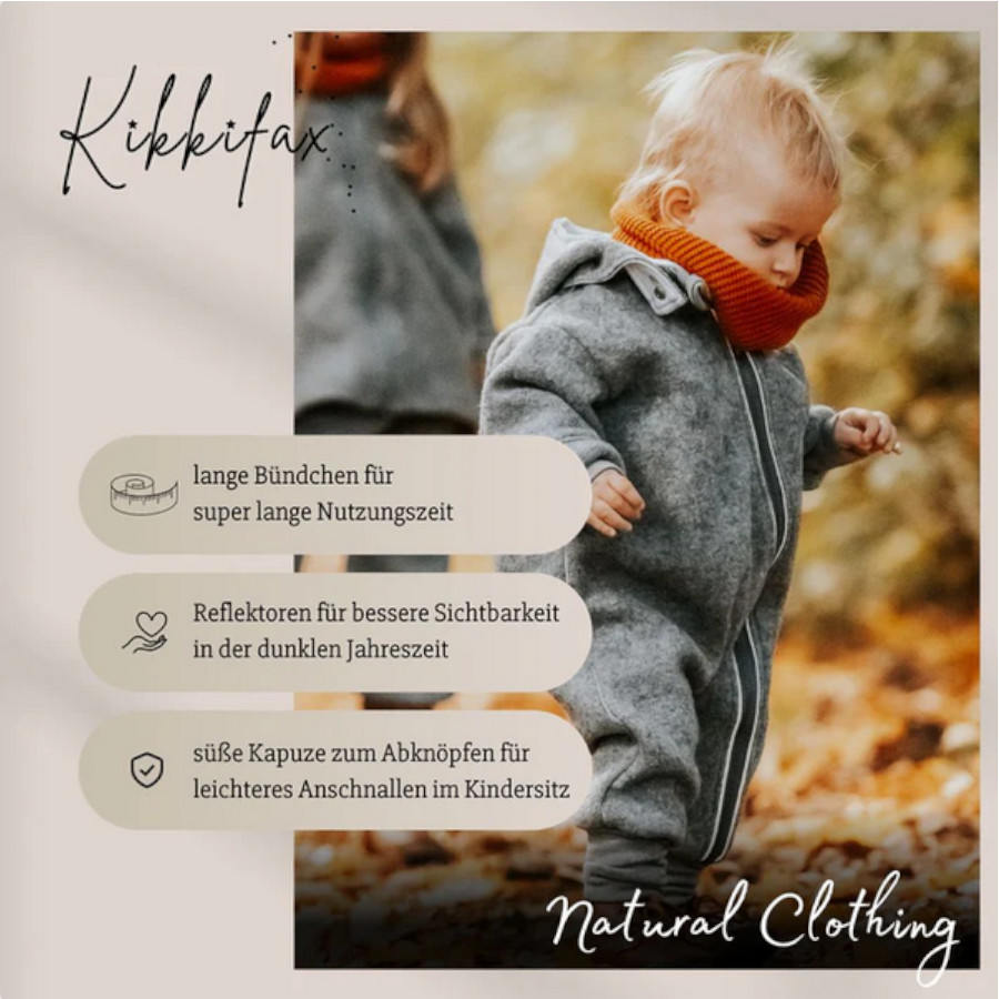 Kikifax Kinder Wollwalk Overall mitwachsend